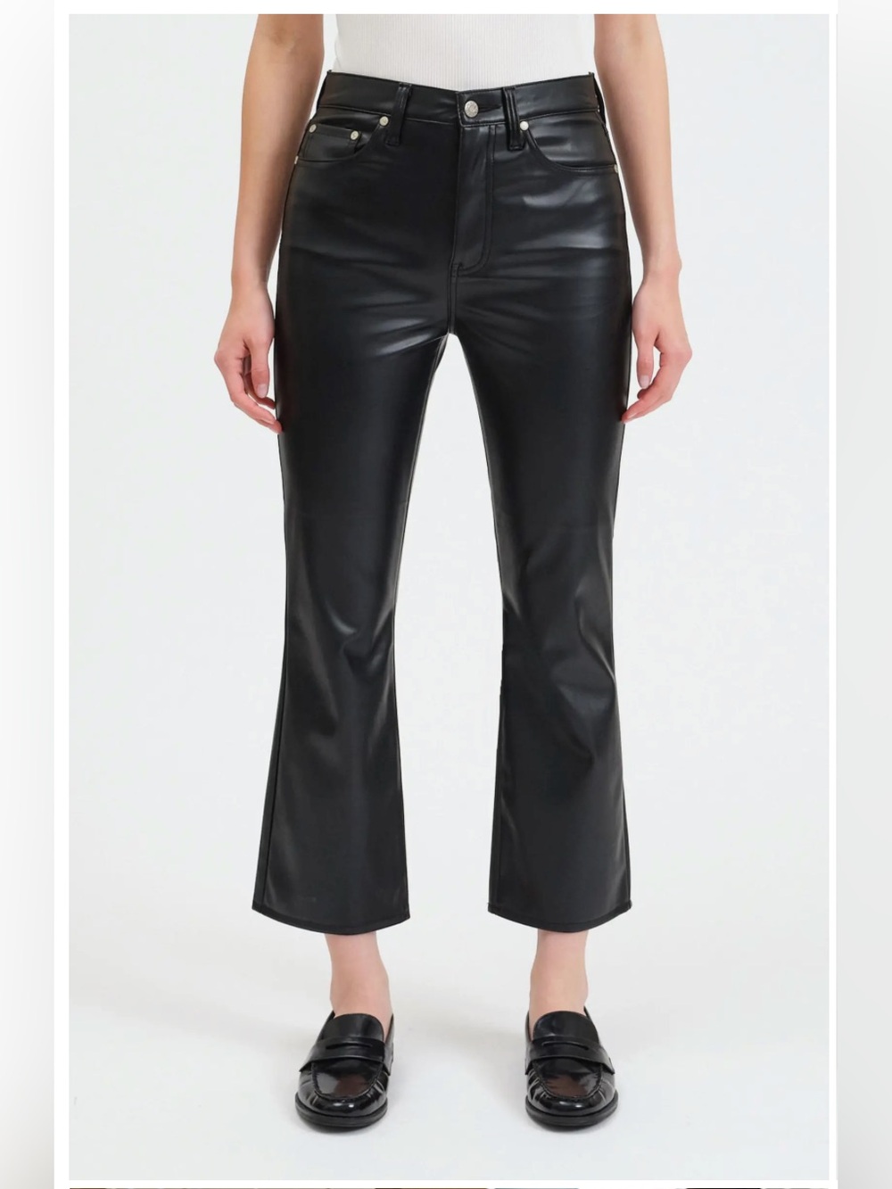 Daze Denim Shy Girl Faux Leather High Rise Pants size 30 NWT